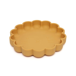 Petit Monkey silicone plate lion ocher