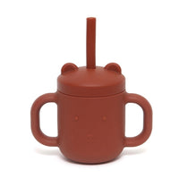 Petit Monkey silicone sippy cup with ears baked clay