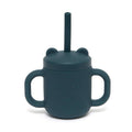 Petit Monkey silicone sippy cup with ears balsam blue