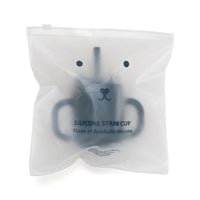 Petit Monkey silicone sippy cup with ears balsam blue