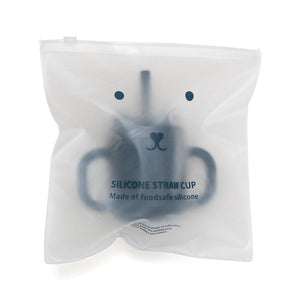 Petit Monkey silicone sippy cup with ears balsam blue