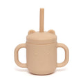 Petit Monkey silicone sippy cup with ears honey
