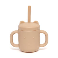 Petit Monkey silicone sippy cup with ears honey