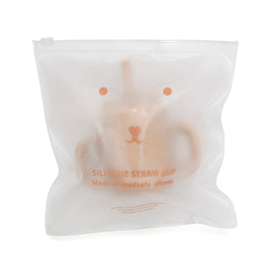 Petit Monkey silicone sippy cup with ears honey