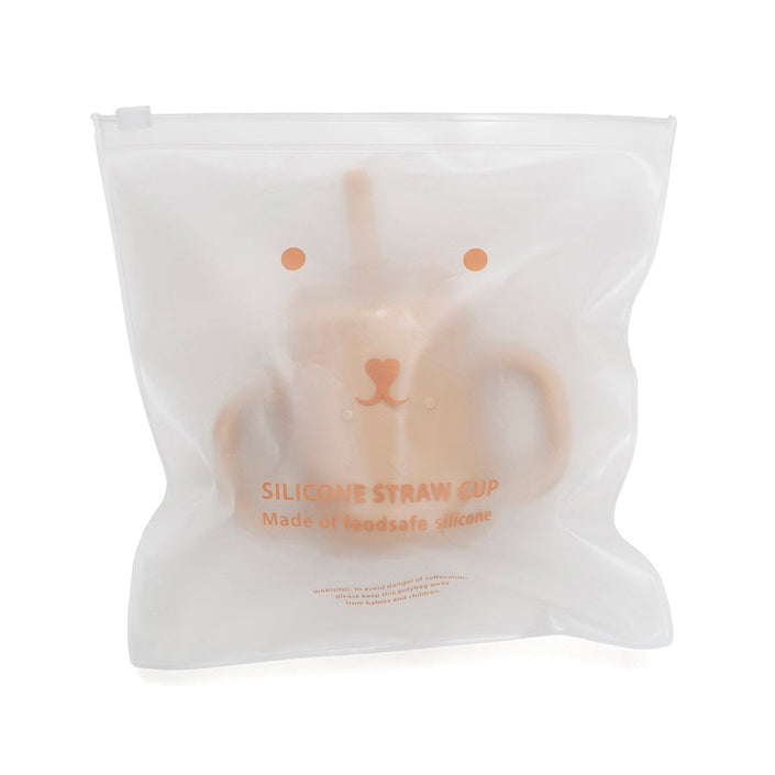Petit Monkey silicone sippy cup with ears honey