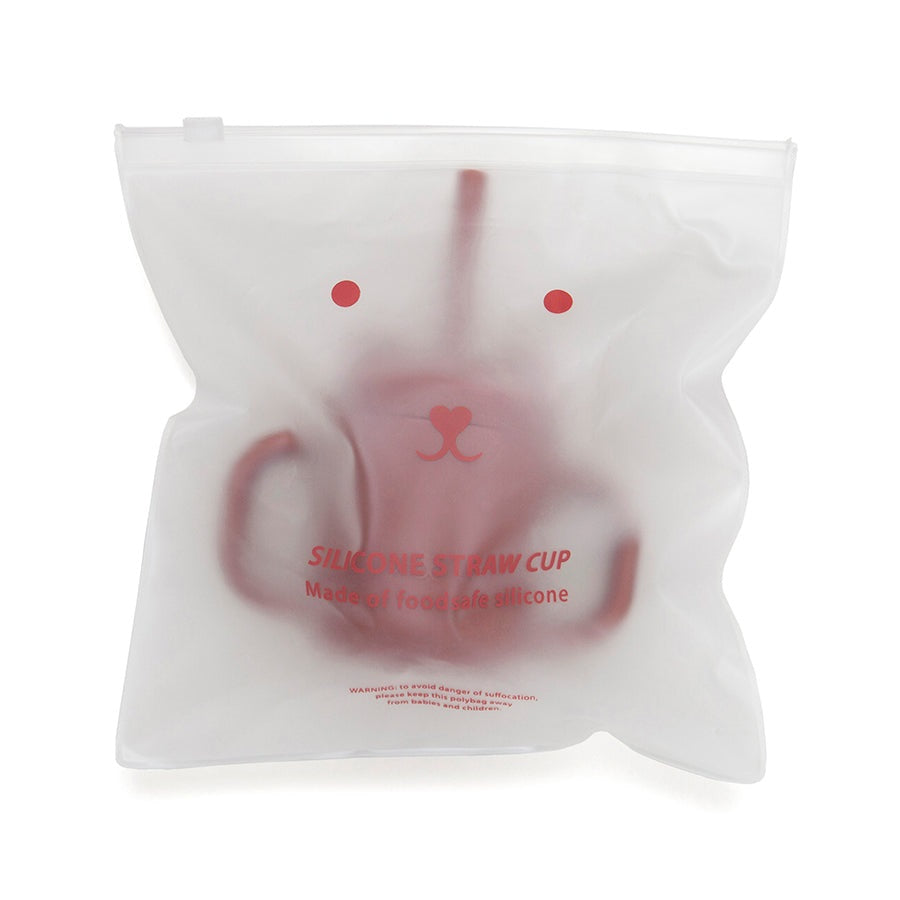 Buy Petit Monkey silicone sippy cup with ears mahogany rose