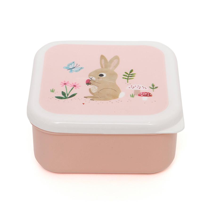 Petit Monkey snack box set woodland blue 12 x 12 cm PP + PE