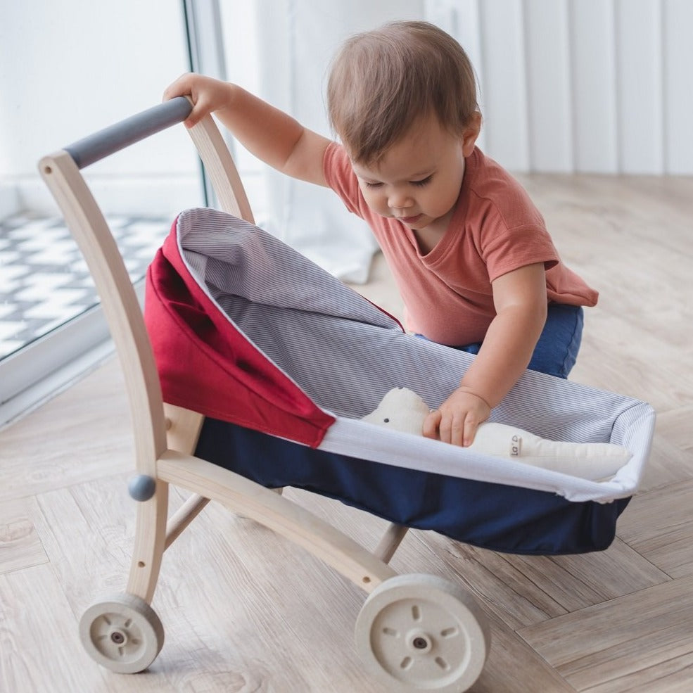 Plan Toys doll pram 2yrs+