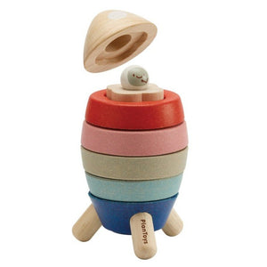 Plan Toys stacking tower rocket 18 months +