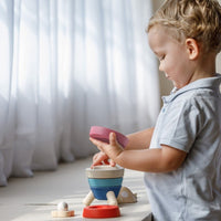 Plan Toys stacking tower rocket 18 months +