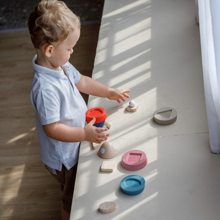 Plan Toys stacking tower rocket 18 months +