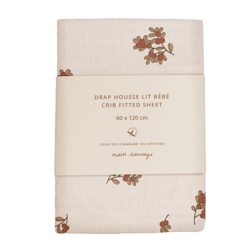 Buy Main Sauvage fitted sheet airelles 60 x 120