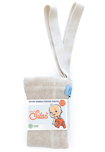 Silly Silas tights with feet cotton cream 6-12 m