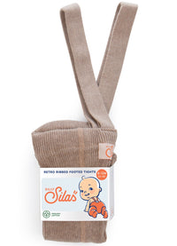 Silly Silas tights with feet cotton peanut 3-6 m