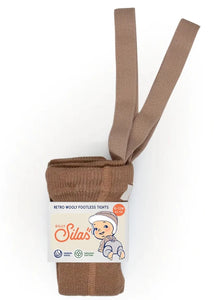 Silly Silas footless tights wool cappuchino 6-12 m