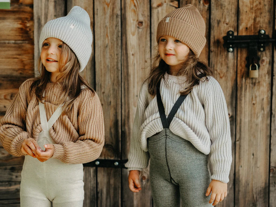 Silly Silas tights without feet wool granite gray 1-2 yrs