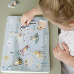 Little Dutch button puzzle with sound Little Goose 1 yr+