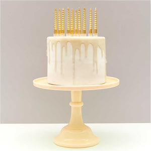 Spiral candles gold 10 cm set of 10