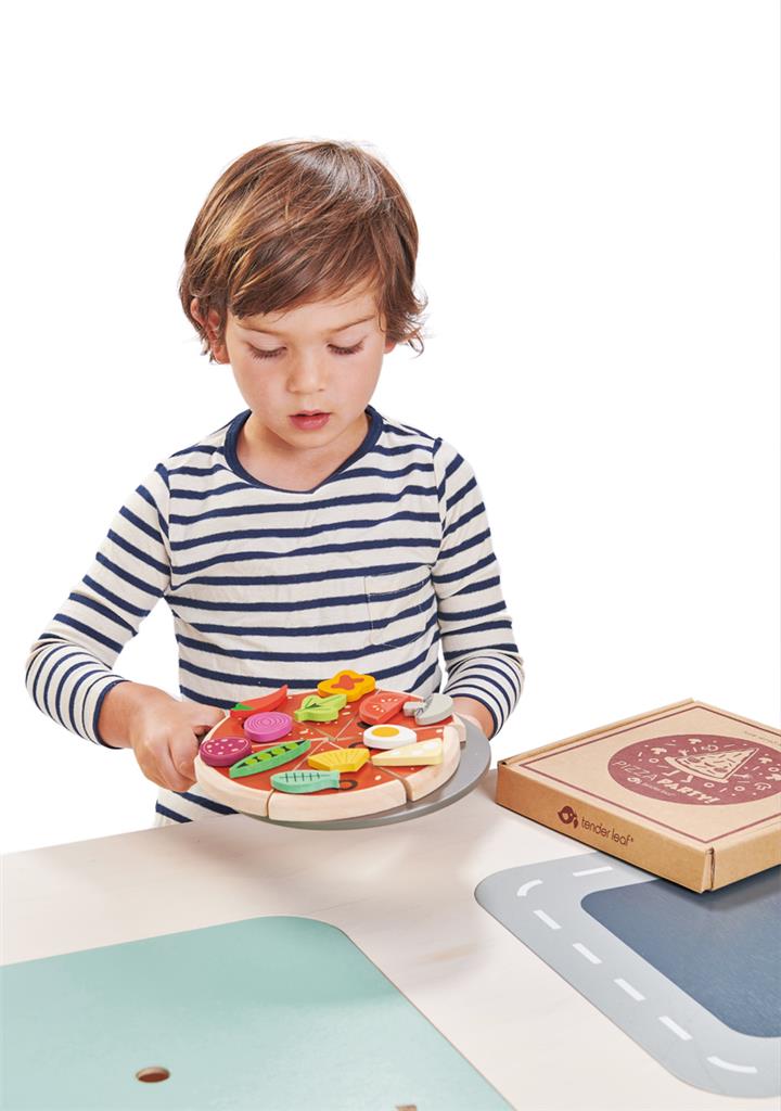 Tender Leaf Toys pizza in box 3yrs+ hout