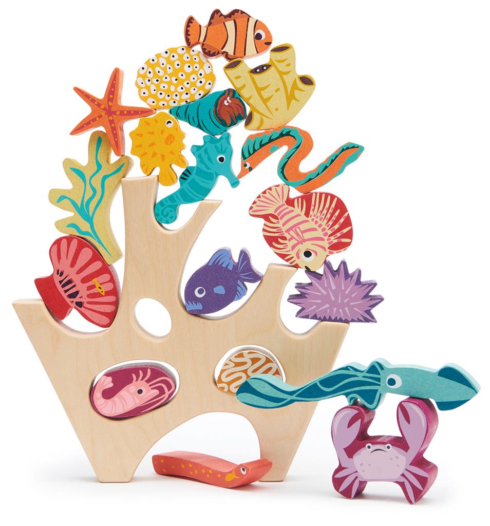 Tender Leaf Toys stacker coral reef 18 months + 191856084105