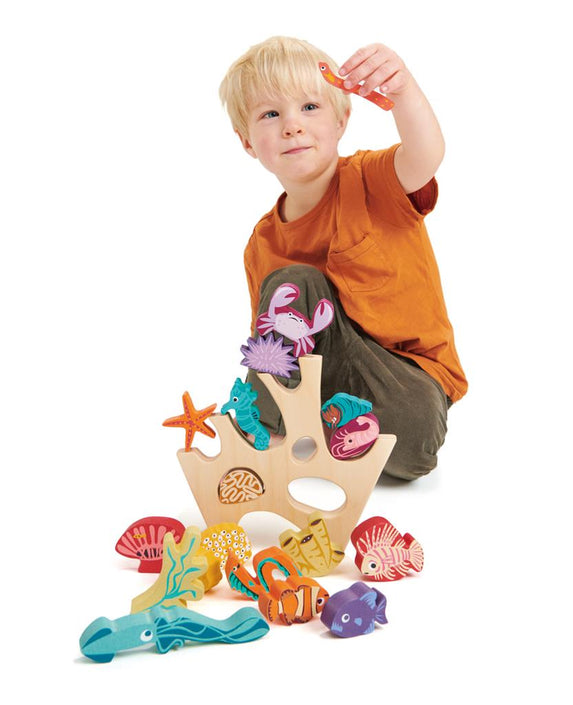 Tender Leaf Toys stacker coral reef 18 months +