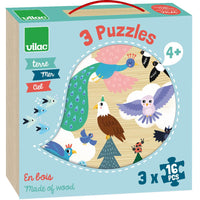 VILAC puzzles land sea air 4 yrs+ / 3 x 16 pcs