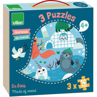 VILAC puzzles animals of the world 4 yrs+ / 3 x 16 pcs