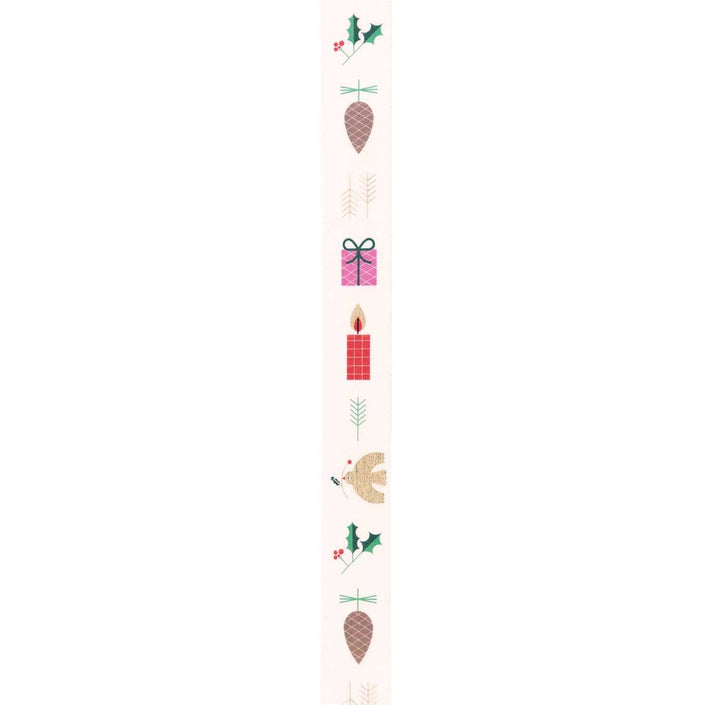 Washi tape Xmas white 10 mtr
