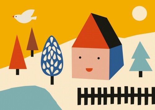 Petit Monkey poster house 29.7 x 42 cm