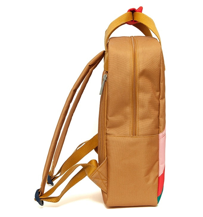 Petit Monkey children's backpack inca gold L BP26-L-R