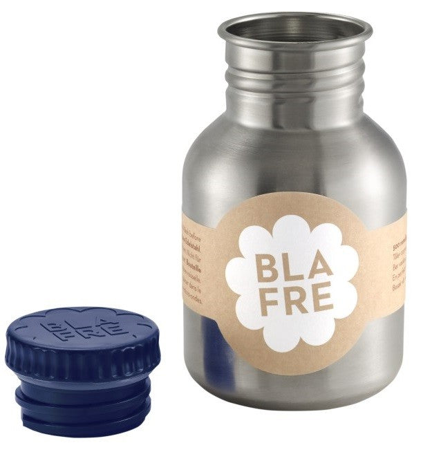 BLAFRE drinking bottle stainless steel navy blue 300 ml
