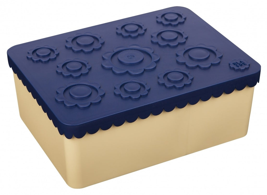 BLAFRE lunch box flower soft yellow navy