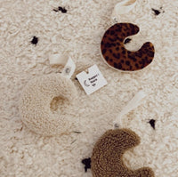 Dappermaentje pacifier cloth moon teddy beige