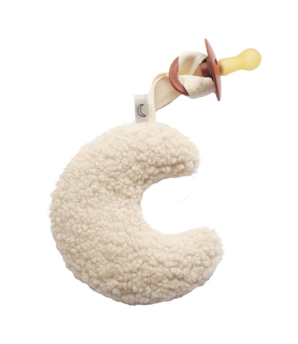 Dappermaentje pacifier cloth moon teddy beige