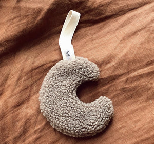 Dappermaentje pacifier cloth moon teddy coffee