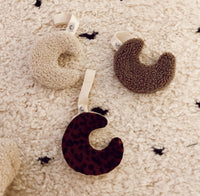 Dappermaentje pacifier cloth moon teddy coffee