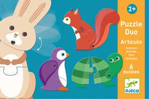 DJECO puzzle duo articulo animals 2 yrs+