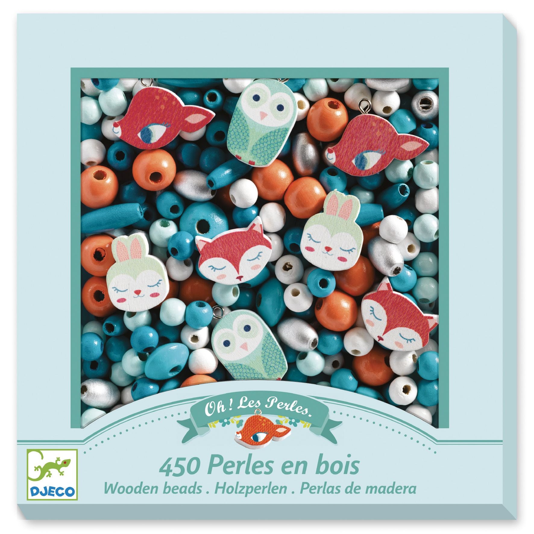 DJECO wooden beads small animals 4 yrs+