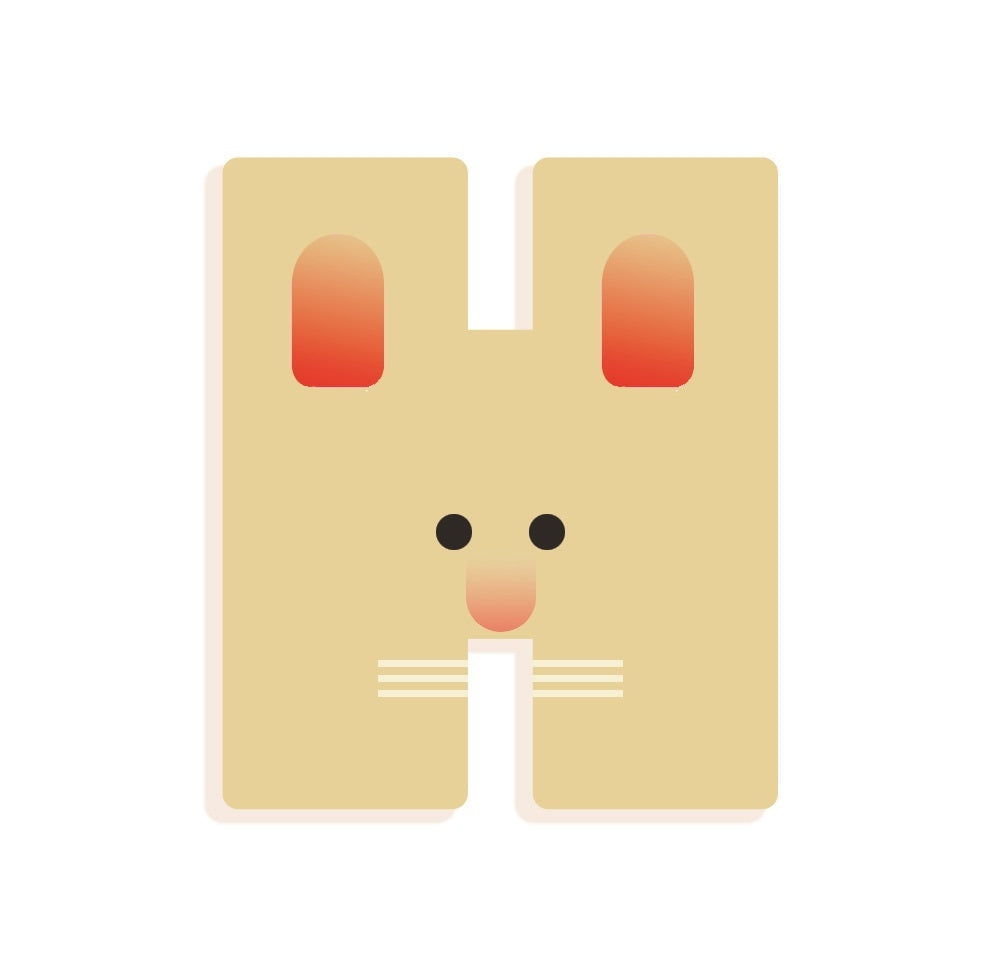 DJECO wooden letter designed animal H