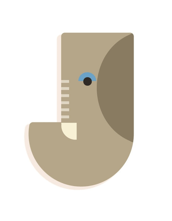 DJECO wooden letter designed animal J