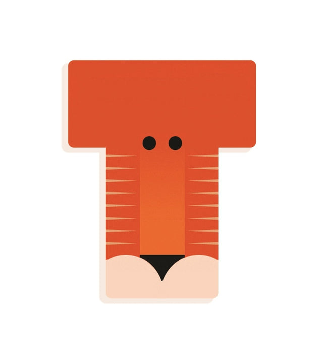 DJECO wooden letter designed animal T