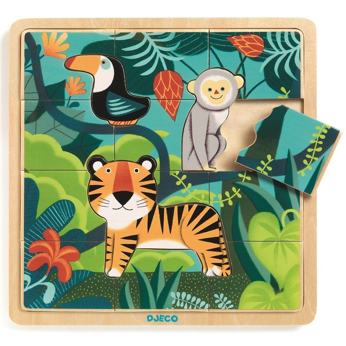 DJECO wooden puzzle Jungle 3 yrs+