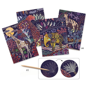 DJECO scratch foil cards Nature 7 yrs+