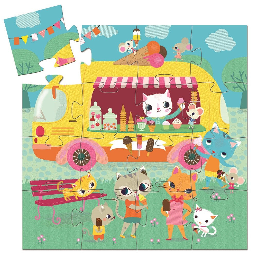 DJECO puzzle ice cream truck 2 yrs / 16 pcs