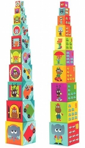 DJECO stacking tower vehicles 12 months+