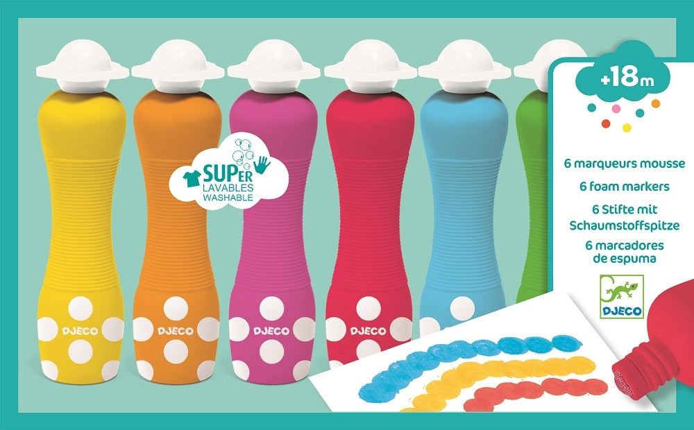 DJECO stamp paint 6 pcs 18 months+