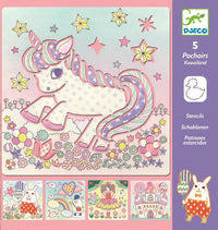 DJECO drawing templates Kawailand 4 yrs+