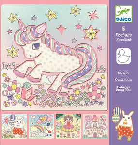 DJECO drawing templates Kawailand 4 yrs+