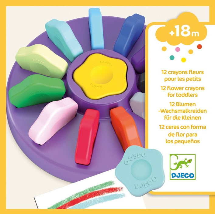 DJECO wax crayons flower 18 months +