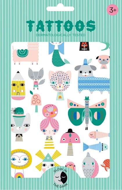 Petit Monkey glow in the dark tattoos Leopard